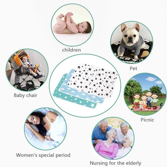 Portable Toddler Diaper Changing Pad Waterproof Baby Change Mats Premium Change - Picture 2 of 9